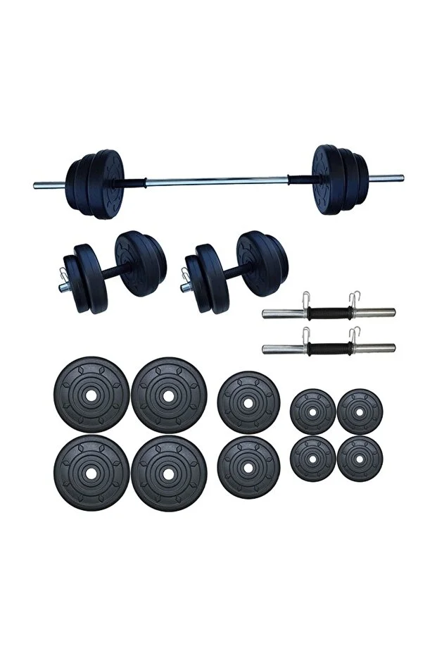  55 Kg Ağırlık Seti 55 Kg Vücut Geliştirme Aleti Halter Seti (50 Kg Plaka Agırlığı)